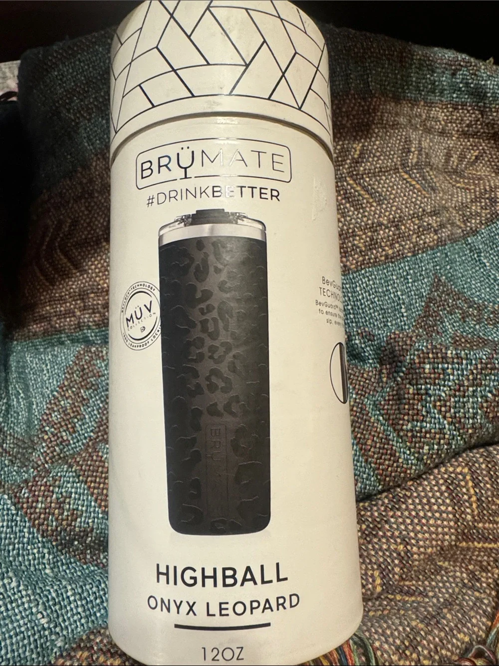 BrüMate Highball Tumbler - Onyx Leopard Black, 12 oz - Picture 1 of 5
